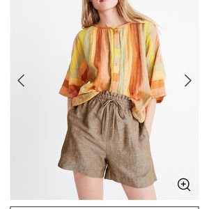 Madewell High Rise Linen Shorts